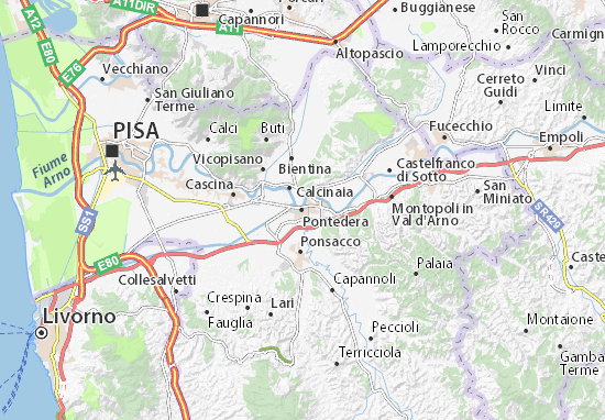 Pontedera Map