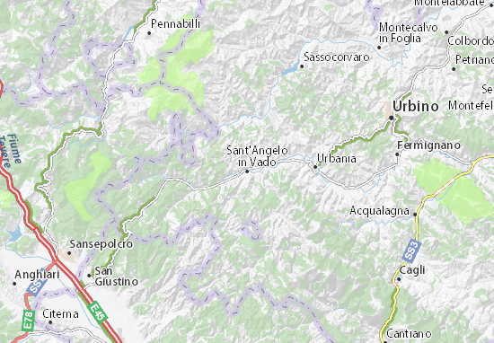 Karte Stadtplan Sant&#x27;Angelo in Vado