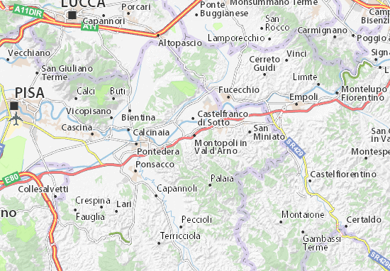 Mapas-Planos Montopoli in Val d&#x27;Arno