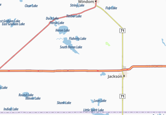 Karte Stadtplan Lakefield