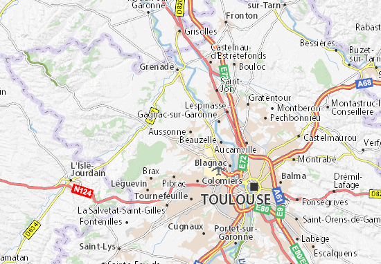 Mapa Aussonne