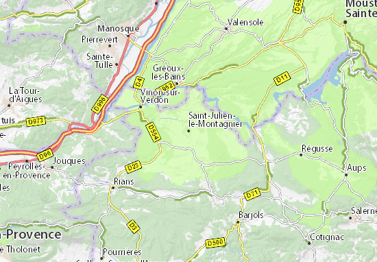 Karte Stadtplan Saint-Julien-le-Montagnier