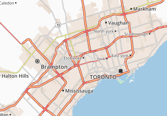 Karte Stadtplan Etobicoke