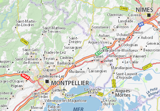 Kaart Plattegrond Saint-Geniès-des-Mourgues