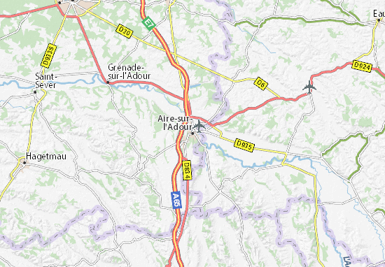 Karte Stadtplan Aire-sur-l&#x27;Adour