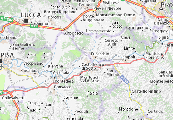 Mapas-Planos Santa Croce sull&#x27;Arno