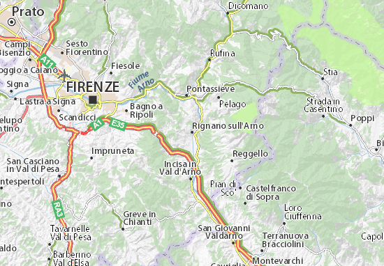 Mapas-Planos Rignano sull&#x27;Arno