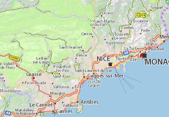 Karte Stadtplan La Gaude