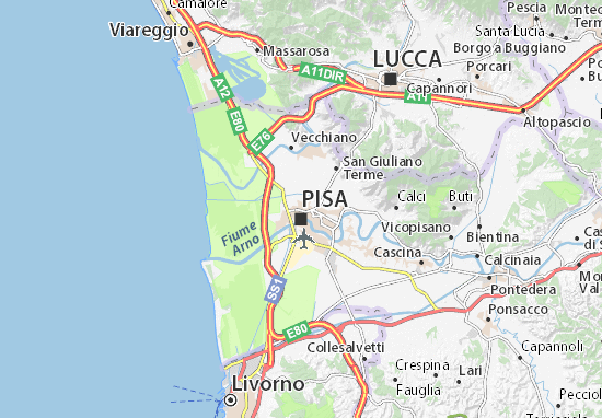 Karte Stadtplan Pisa