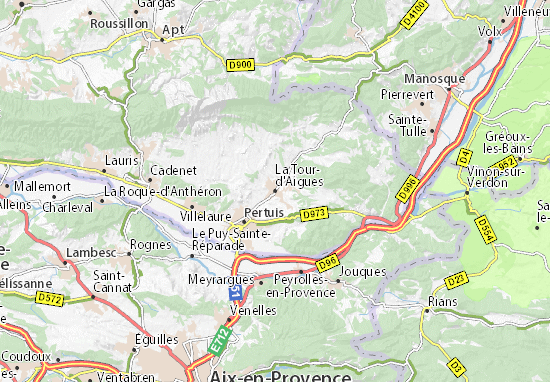 Carte-Plan La Tour-d&#x27;Aigues