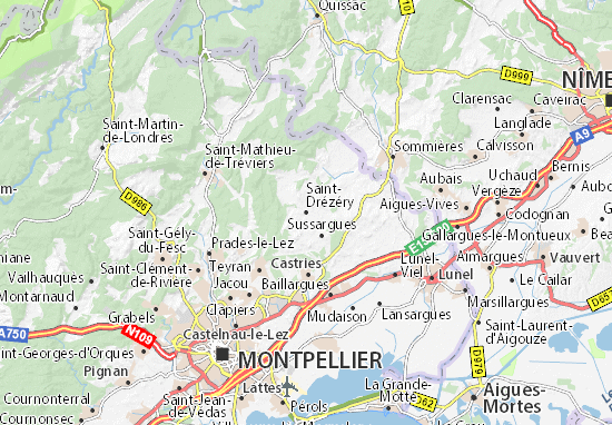 Kaart Plattegrond Saint-Drézéry