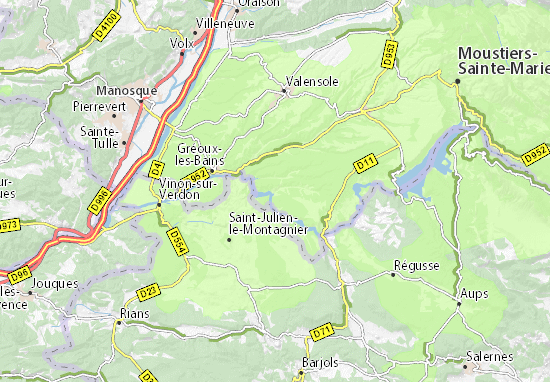 Kaart Plattegrond Esparron-de-Verdon