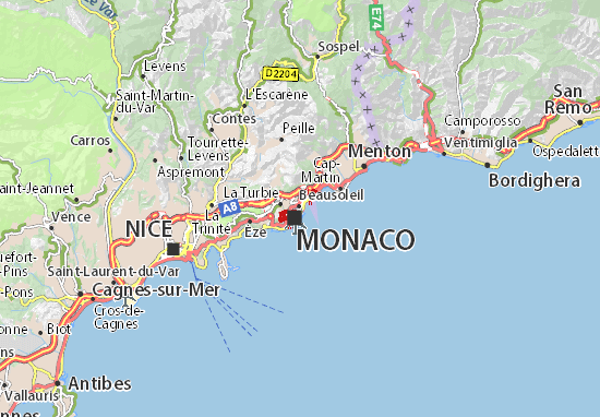 Karte Stadtplan Monte-Carlo