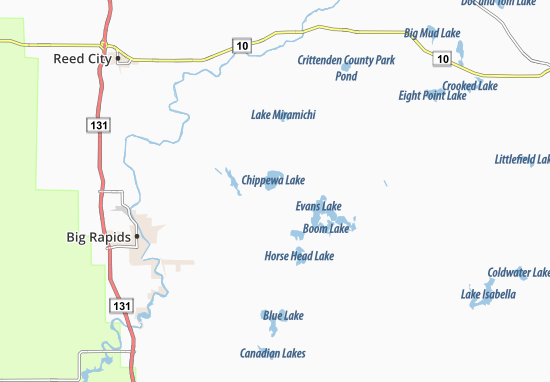 Mapa Chippewa Lake