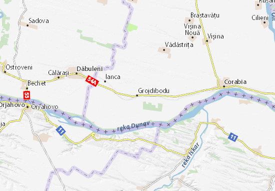 Grojdibodu Map