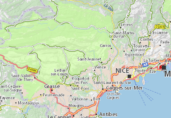 Col de Vence Map