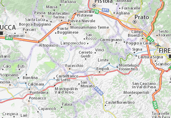 Cerreto Guidi Map