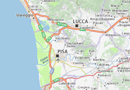 San Giuliano Terme Map