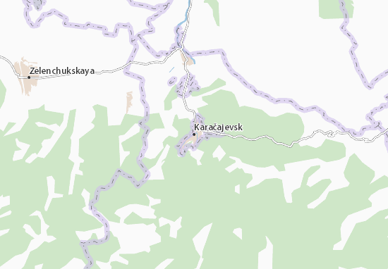 Mapa Karačajevsk
