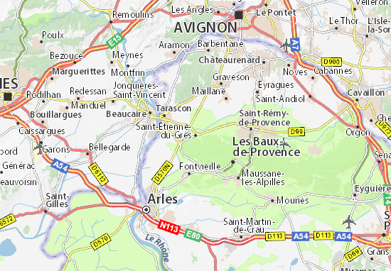 Mapas-Planos Saint-Étienne-du-Grès