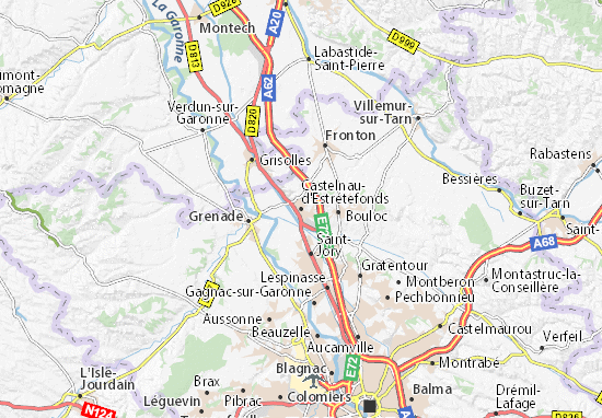 Karte Stadtplan Castelnau-d&#x27;Estrétefonds
