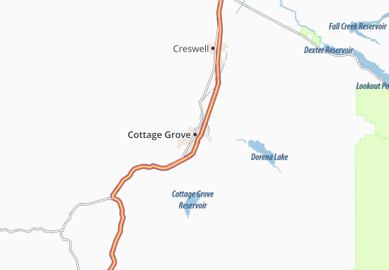 Kaart Plattegrond Cottage Grove