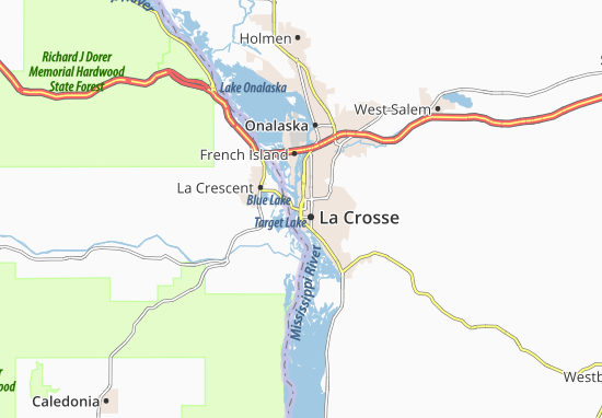 Kaart Plattegrond La Crosse