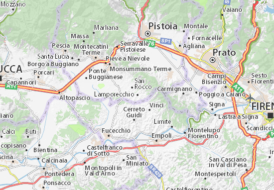 Lamporecchio Map