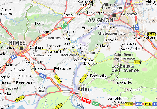 Karte Stadtplan Beaucaire