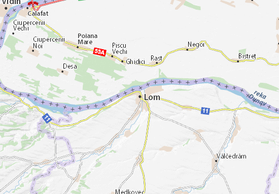 Karte Stadtplan Lom