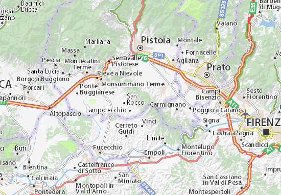 Kaart Plattegrond San Baronto