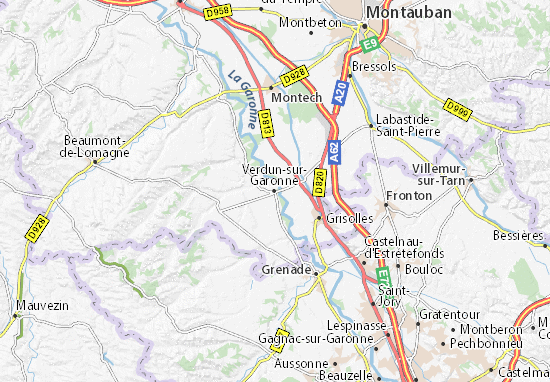 Carte-Plan Verdun-sur-Garonne