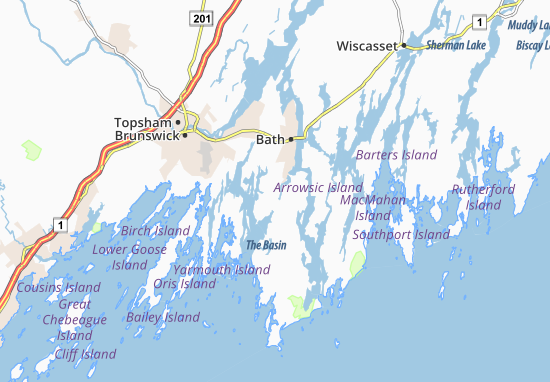 Mapa West Bath