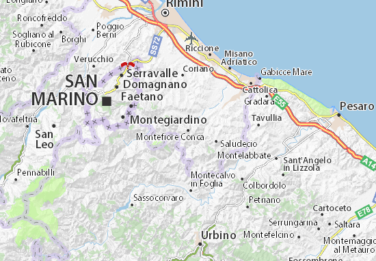 Mappe-Piantine Montefiore Conca