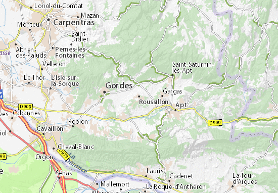 Kaart Plattegrond Roussillon