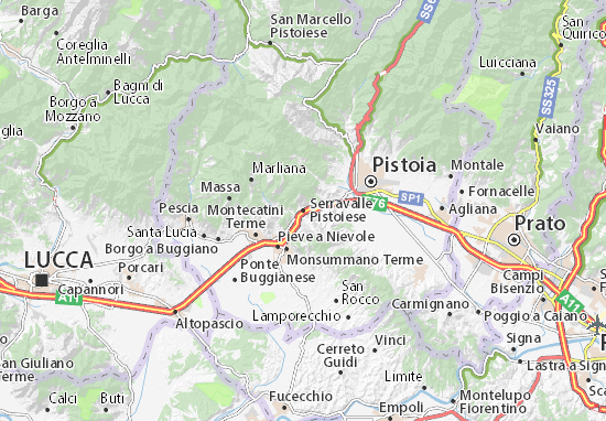 Mapas-Planos Serravalle Pistoiese