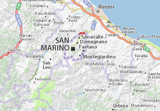 Mapa Montegiardino