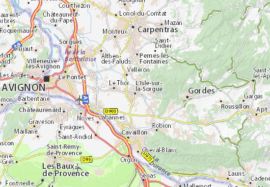 Karte Stadtplan L&#x27;Isle-sur-la-Sorgue