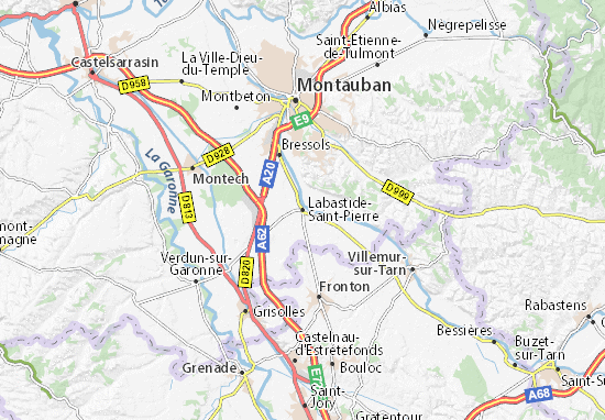 Carte-Plan Labastide-Saint-Pierre