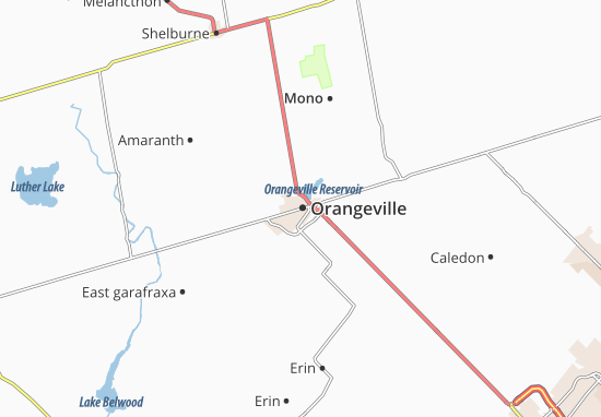Karte Stadtplan Orangeville