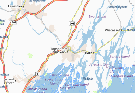 Mapa Topsham