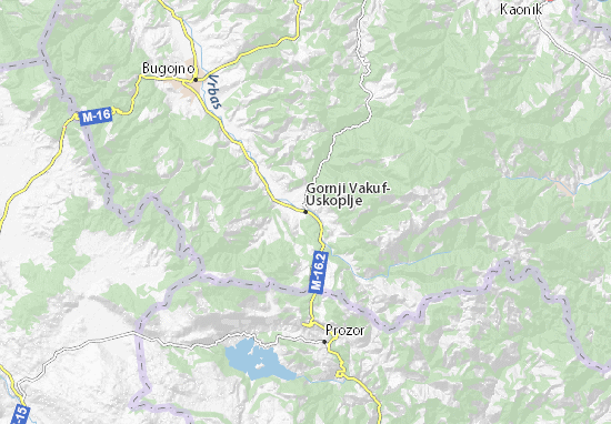 Kaart Plattegrond Gornji Vakuf-Uskoplje