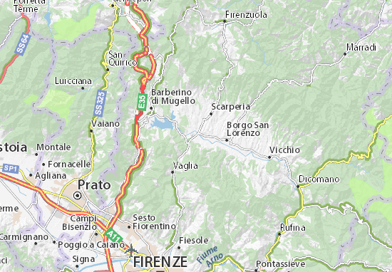 San Piero a Sieve Map