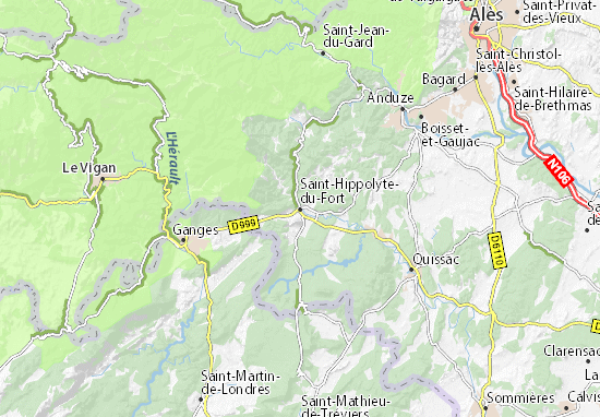 Kaart Plattegrond Saint-Hippolyte-du-Fort