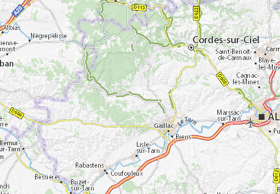 Mapa Castelnau-de-Montmiral