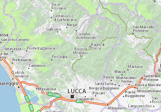 Borgo a Mozzano Map