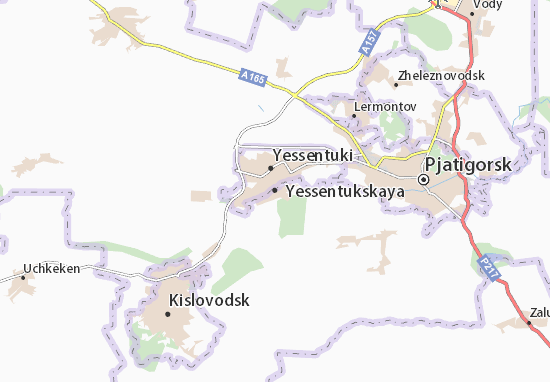 Kaart Plattegrond Yessentukskaya