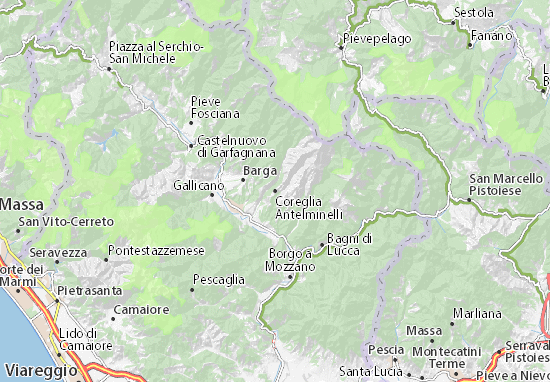 Coreglia Antelminelli Map