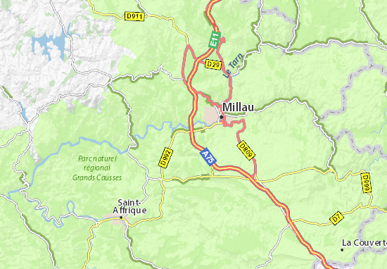 Viaduc de Millau Map