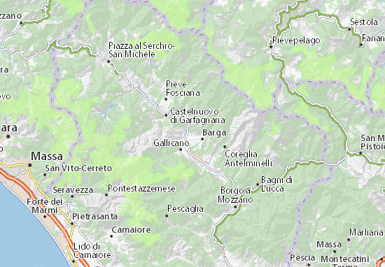 Kaart Plattegrond Castelvecchio Pascoli